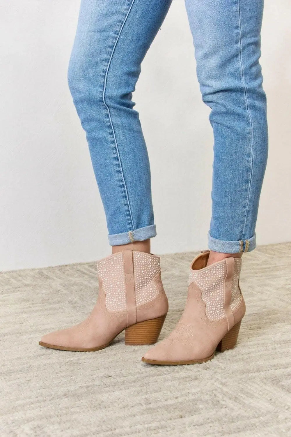 Glamorous Rhinestone Cowgirl Booties - High Fashion Footwear by East Lion Corp - Love Salve